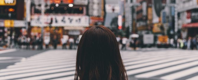 Girl at Shibuya Crossing, Tokyo